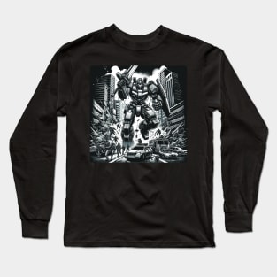 Black Robot Long Sleeve T-Shirt